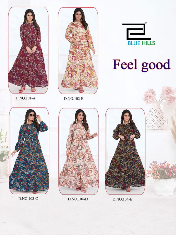 Feel Good By Blue Hills Modal Printed Gown Catalog